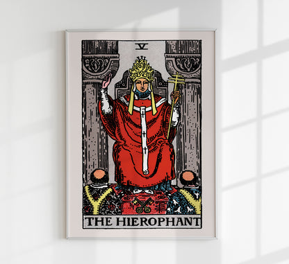 The Hierophant Tarot Art Poster