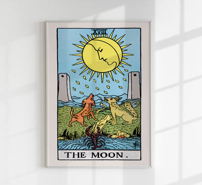 The Moon Tarot Art Poster