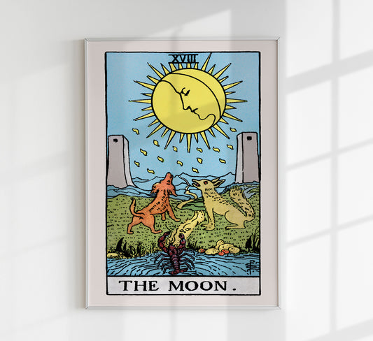 The Moon Tarot Art Poster