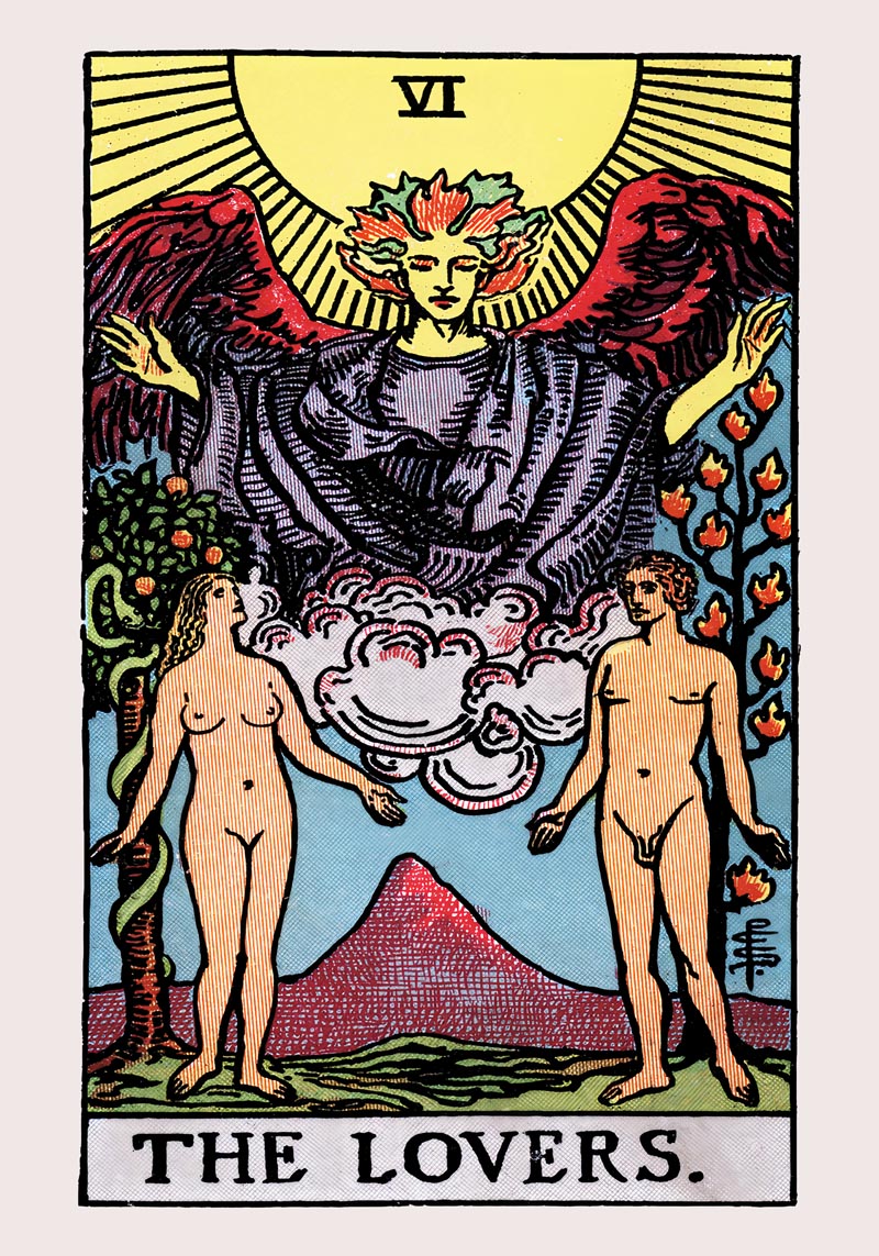 The Lovers Tarot Art Poster