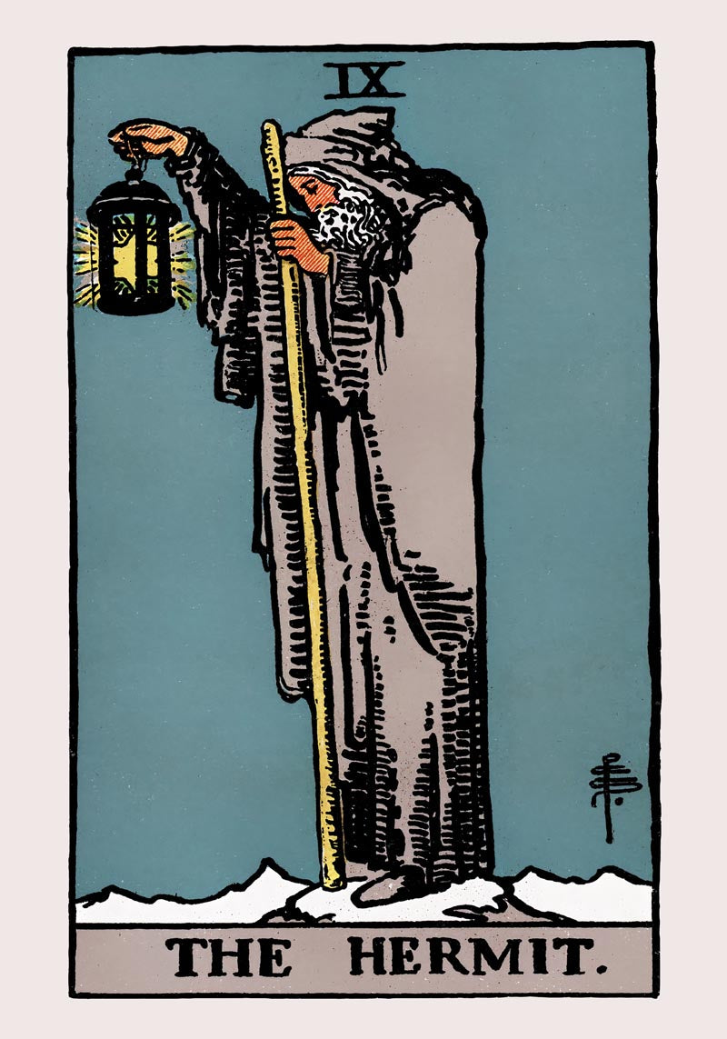 The Hermit Tarot Art Poster