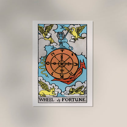 Wheel of fortune Tarot Art Poster