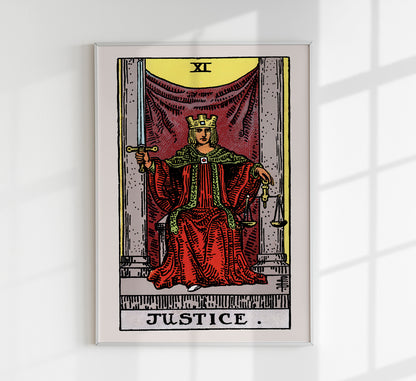 Justice Tarot Art Poster