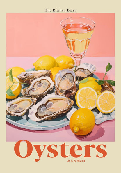 The Kitchen Diary: Oyster & Cremant Poster