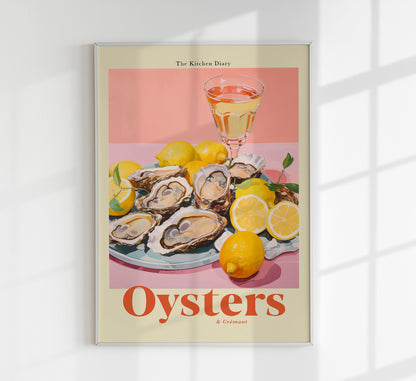 The Kitchen Diary: Oyster & Cremant Poster