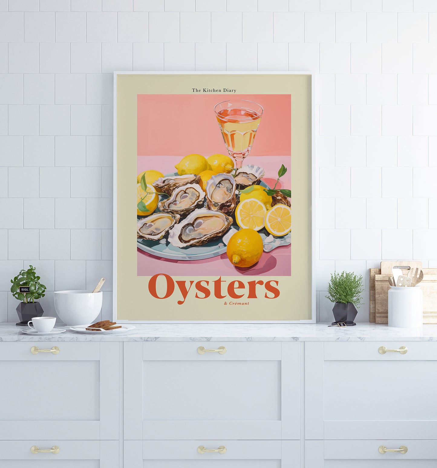 The Kitchen Diary: Oyster & Cremant Poster