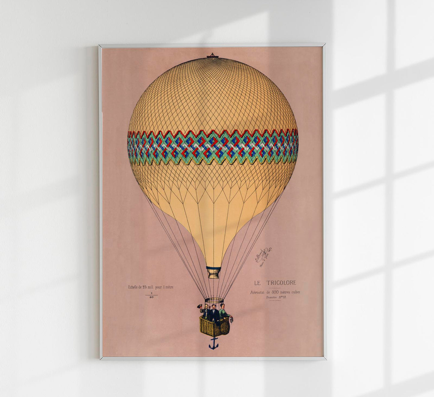 Balloon Tricolore Pink Poster