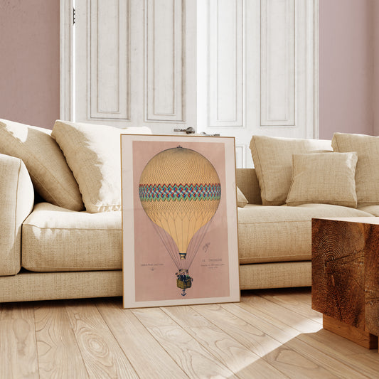 Balloon Tricolore Pink with Borders Poster