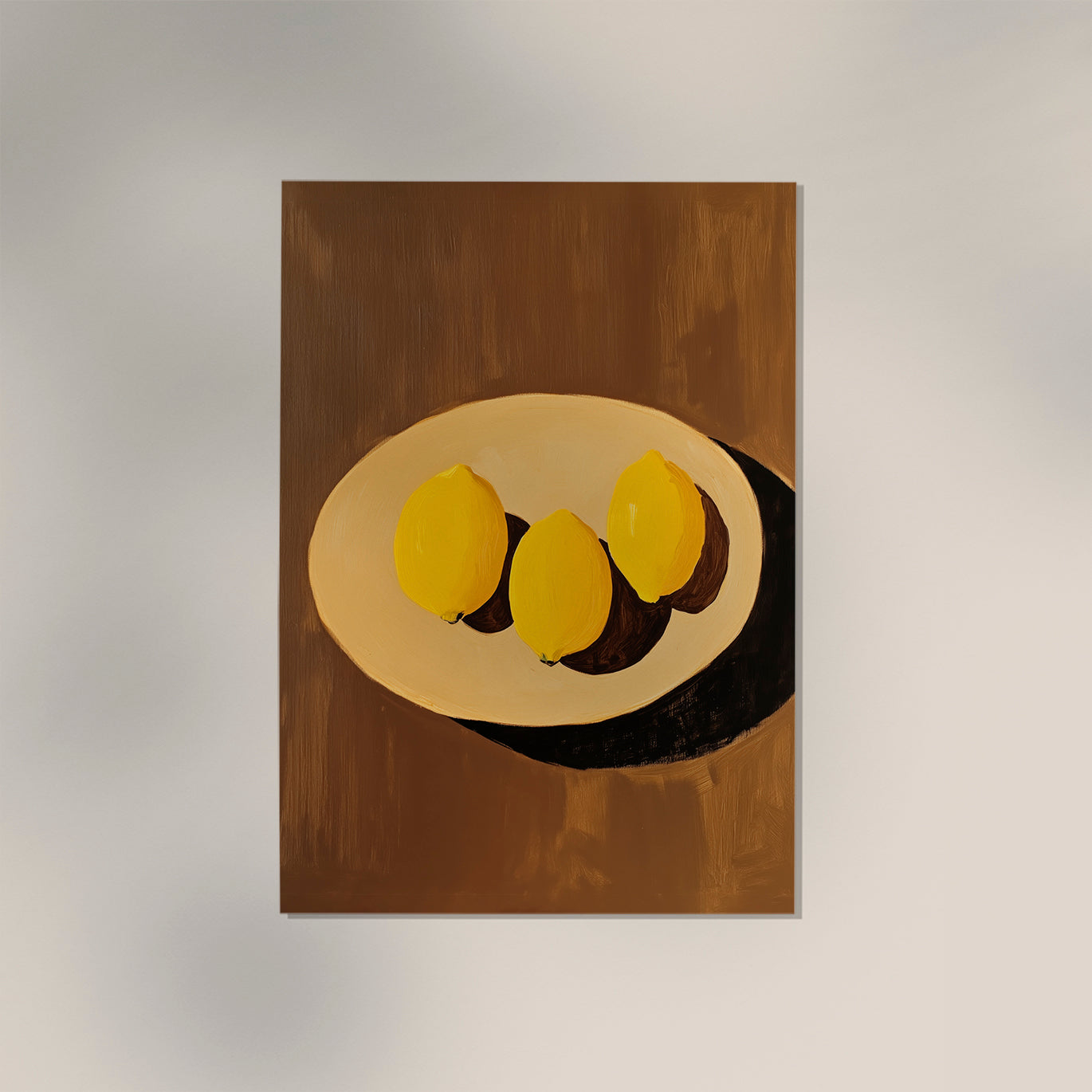 Lemon on the table Tropical Art Poster