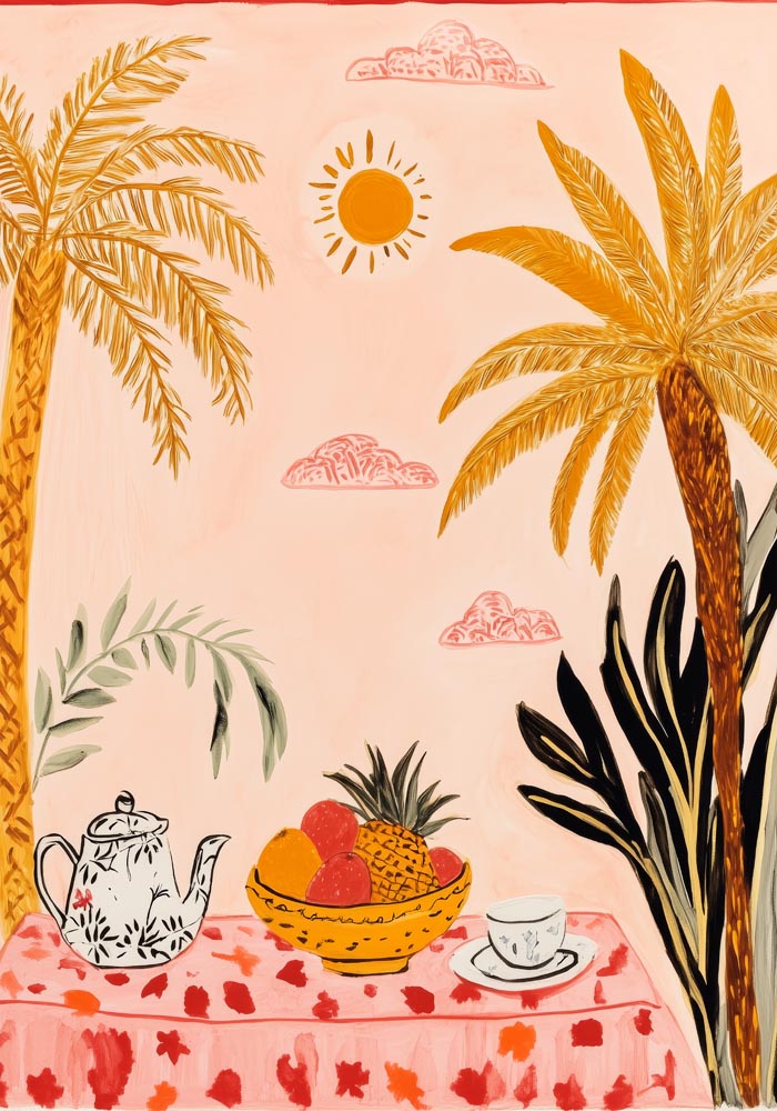 Dreamy Lunch Break Tropical Art Poster