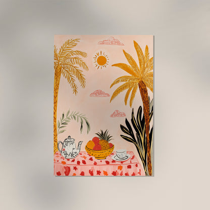 Dreamy Lunch Break Tropical Art Poster