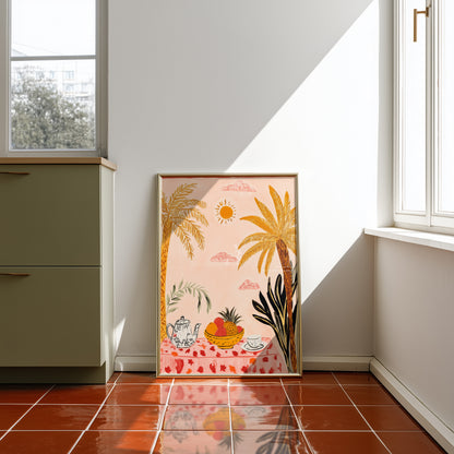 Dreamy Lunch Break Tropical Art Poster