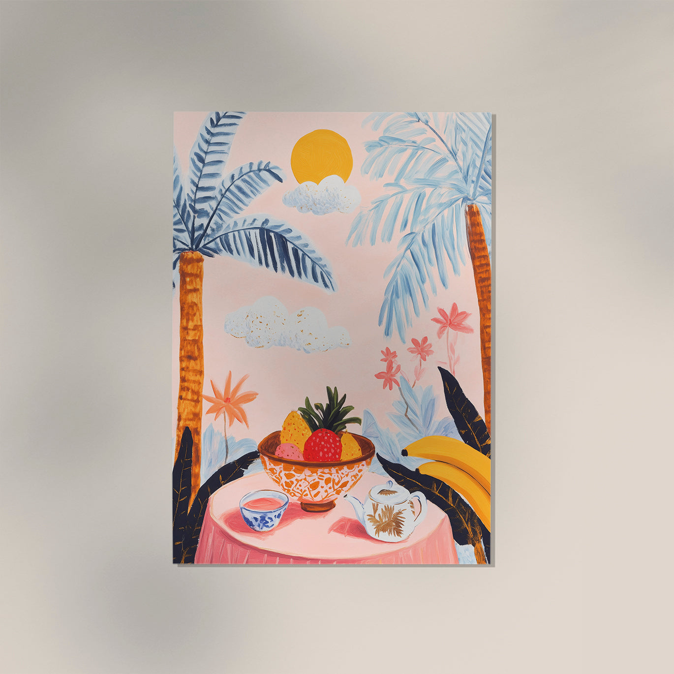 Dreamy Breakfast Tropical Art Poster