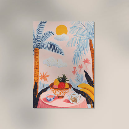Dreamy Breakfast Tropical Art Poster