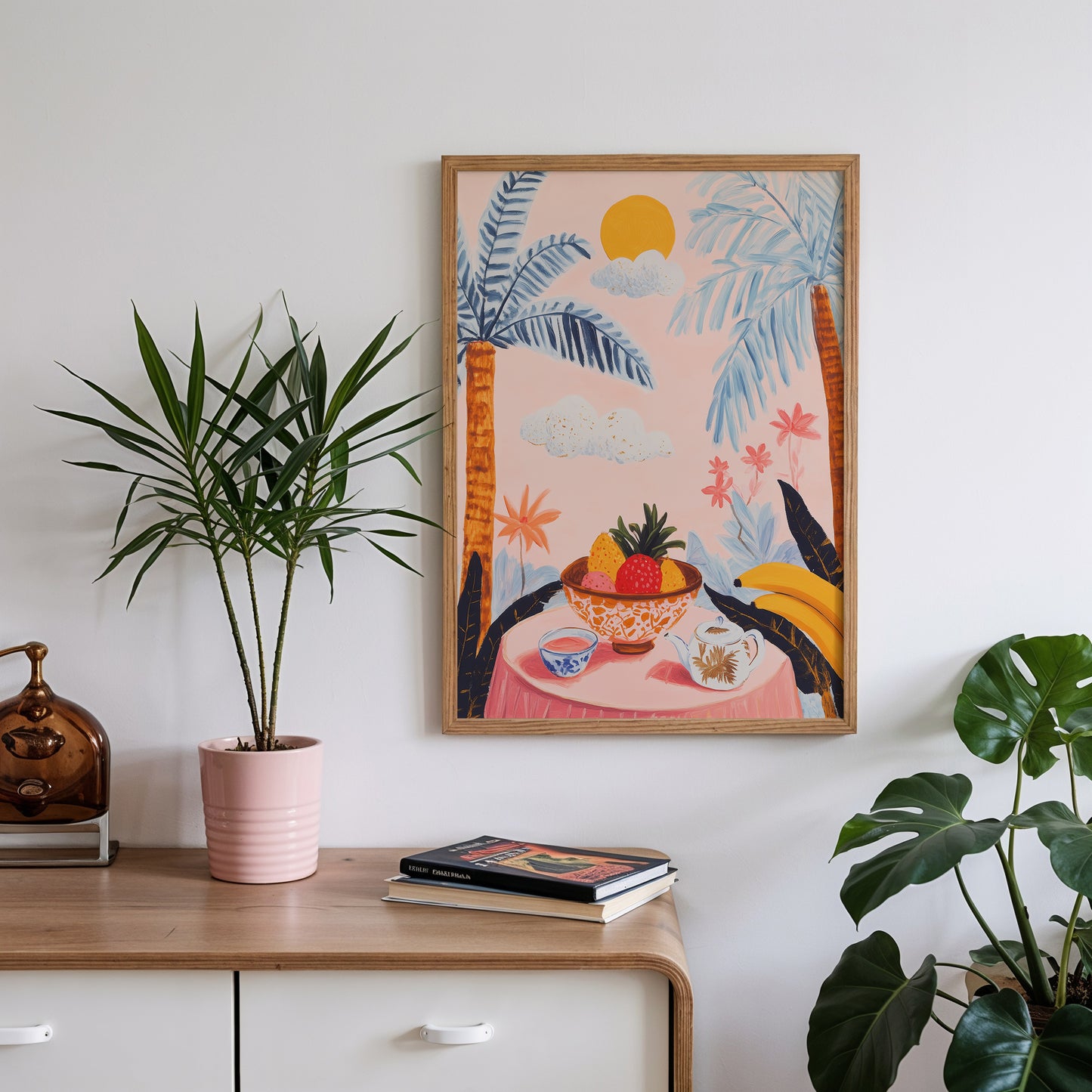 Dreamy Breakfast Tropical Art Poster