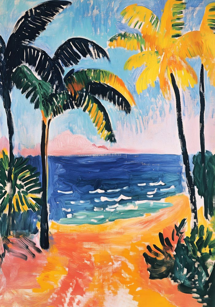Dream Beach Tropical Art Poster