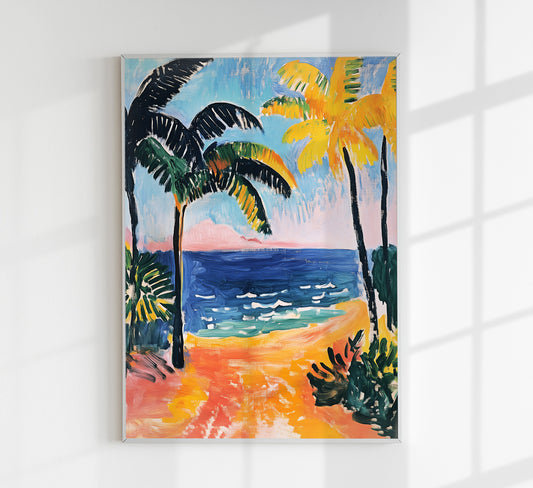 Dream Beach Tropical Art Poster