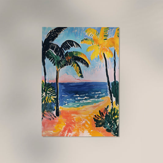 Dream Beach Tropical Art Poster
