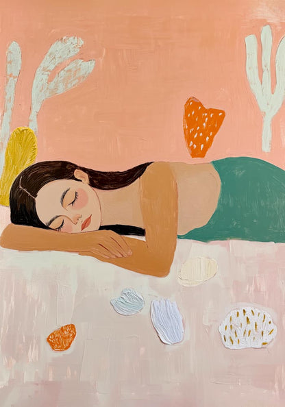 Dreaming about the sea Tropical Art Poster