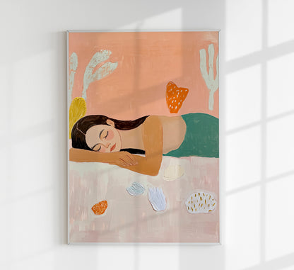 Dreaming about the sea Tropical Art Poster