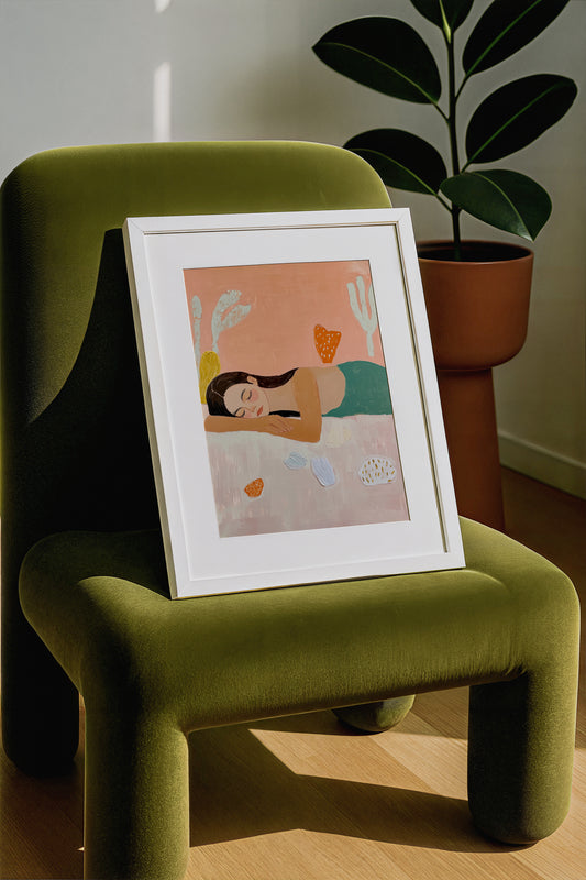 Dreaming about the sea Tropical Art Poster