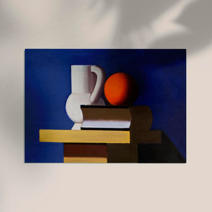Still life of orange on table by Vilhelm Lundstroem Poster