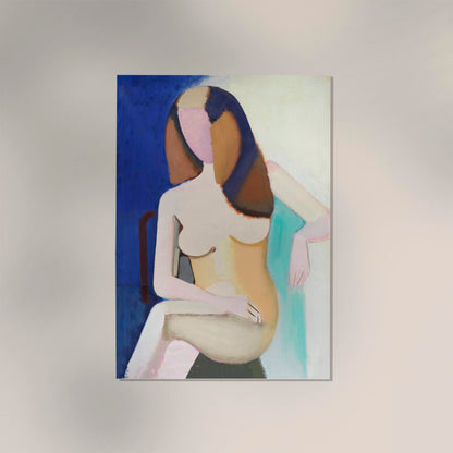 Seated female model by Vilhelm Lundstroem Poster