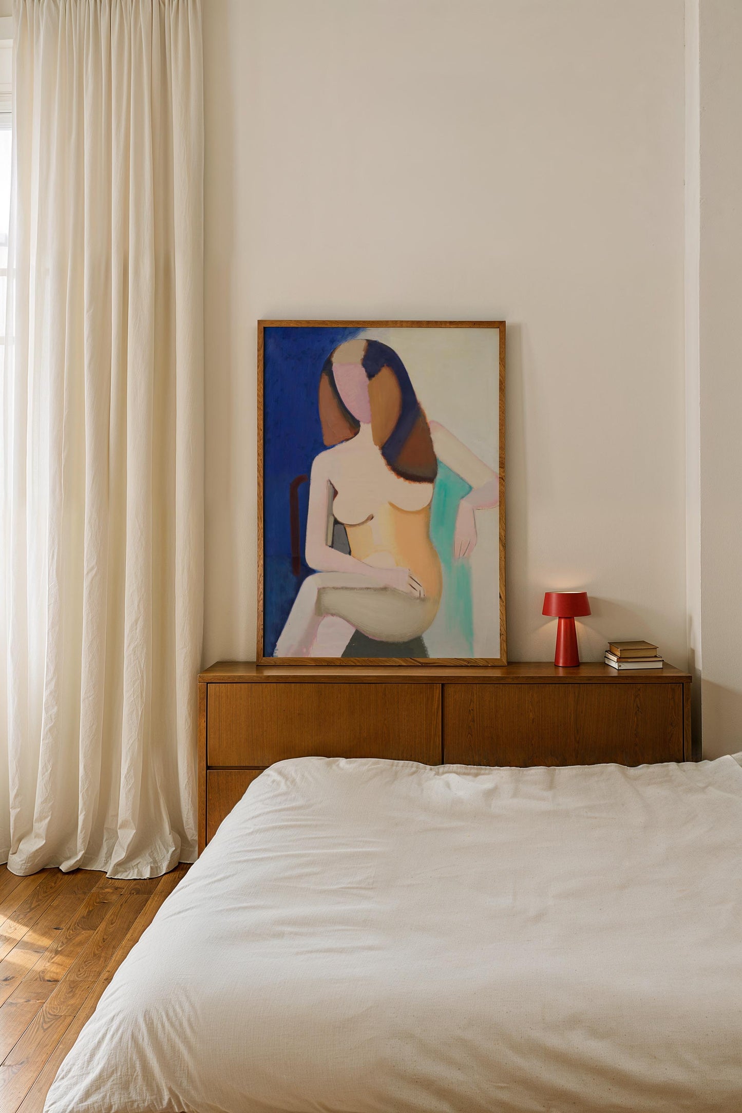 Seated female model by Vilhelm Lundstroem Poster