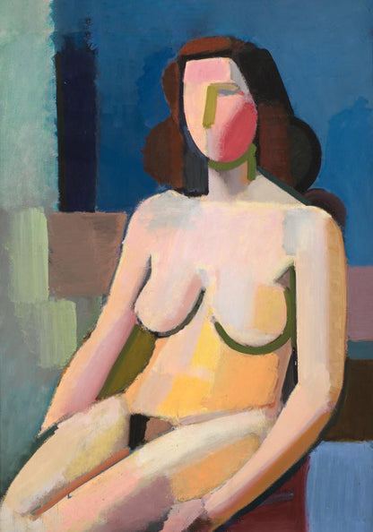 Seated female model nr 2 by Vilhelm Lundstroem Poster