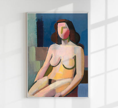Seated female model nr 2 by Vilhelm Lundstroem Poster