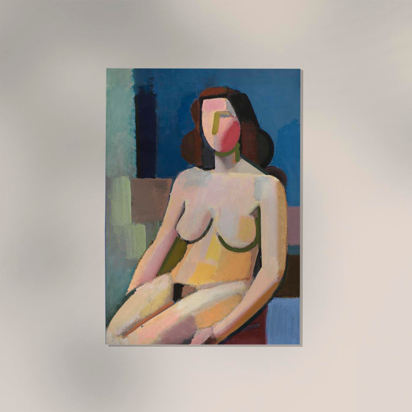 Seated female model nr 2 by Vilhelm Lundstroem Poster