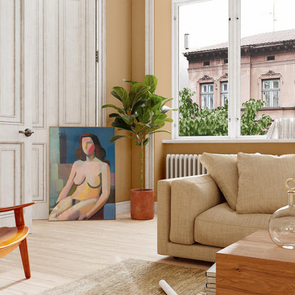 Seated female model nr 2 by Vilhelm Lundstroem Poster