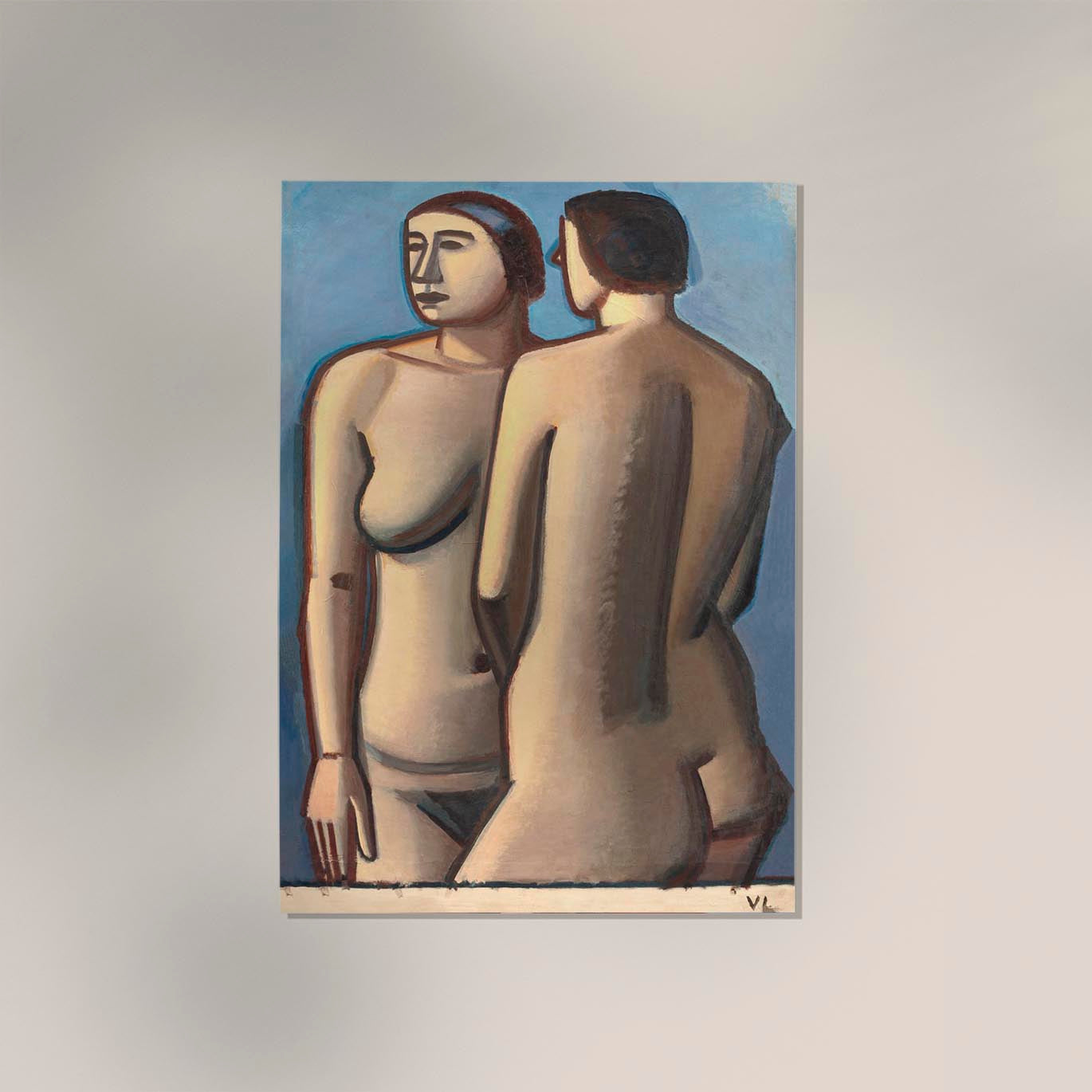 Two Female Nudes by Vilhelm Lundstroem Poster