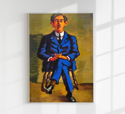 Portrait of the Poet Emil Bønnelycke by Vilhelm Lundstroem Poster