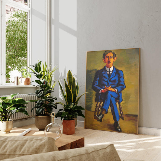 Portrait of the Poet Emil Bønnelycke by Vilhelm Lundstroem Poster