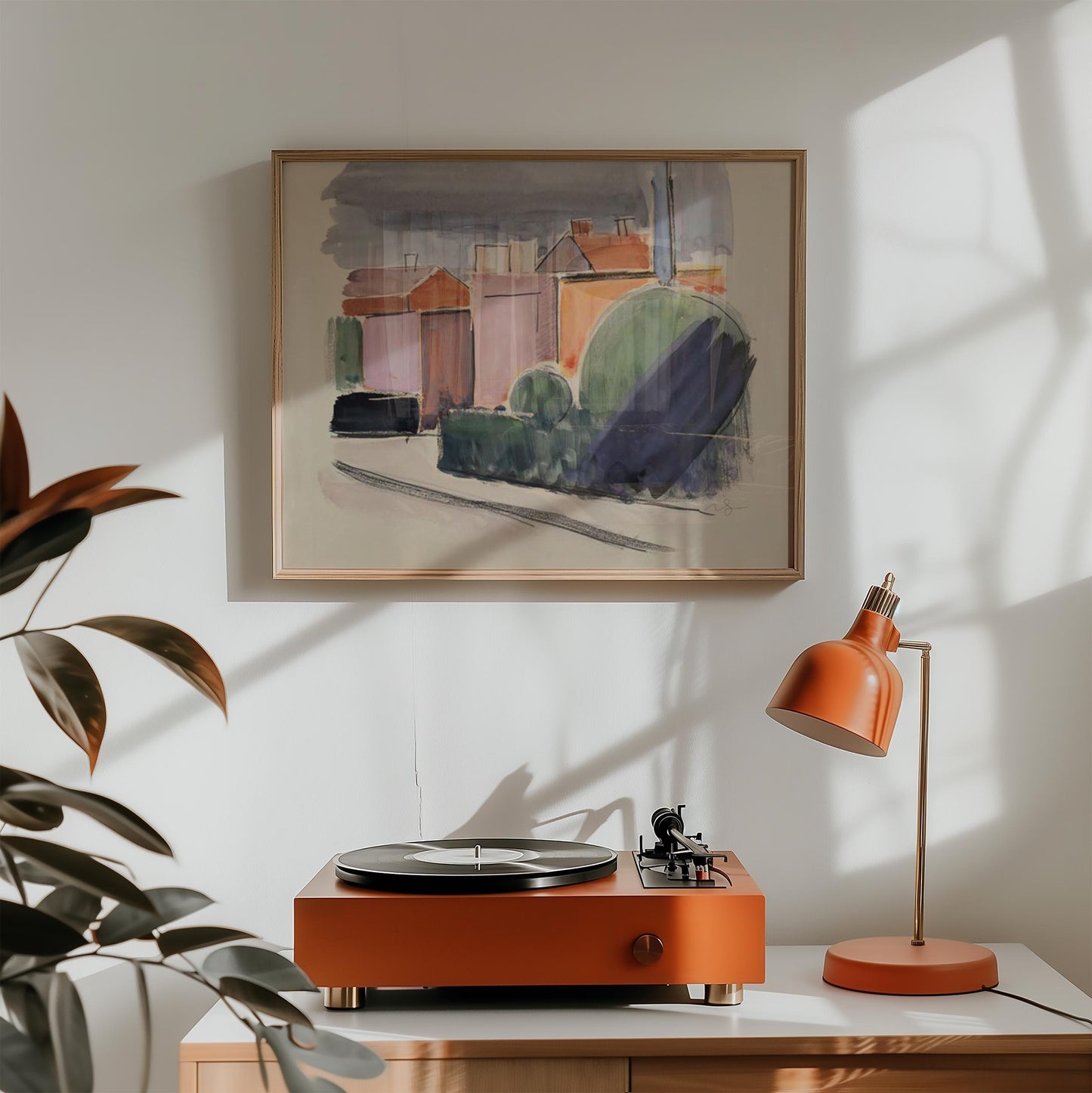 Road with houses by Vilhelm Lundstroem Poster