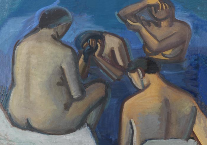 After the bath by Vilhelm Lundstroem Poster