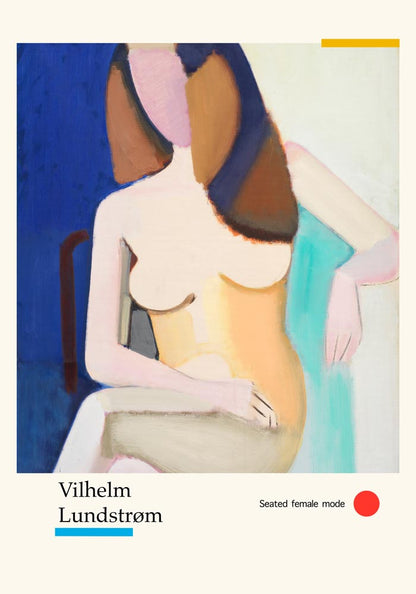 Seated female mode by Vilhelm Lundstroem Exhibition Poster
