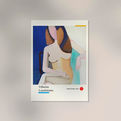 Seated female mode by Vilhelm Lundstroem Exhibition Poster