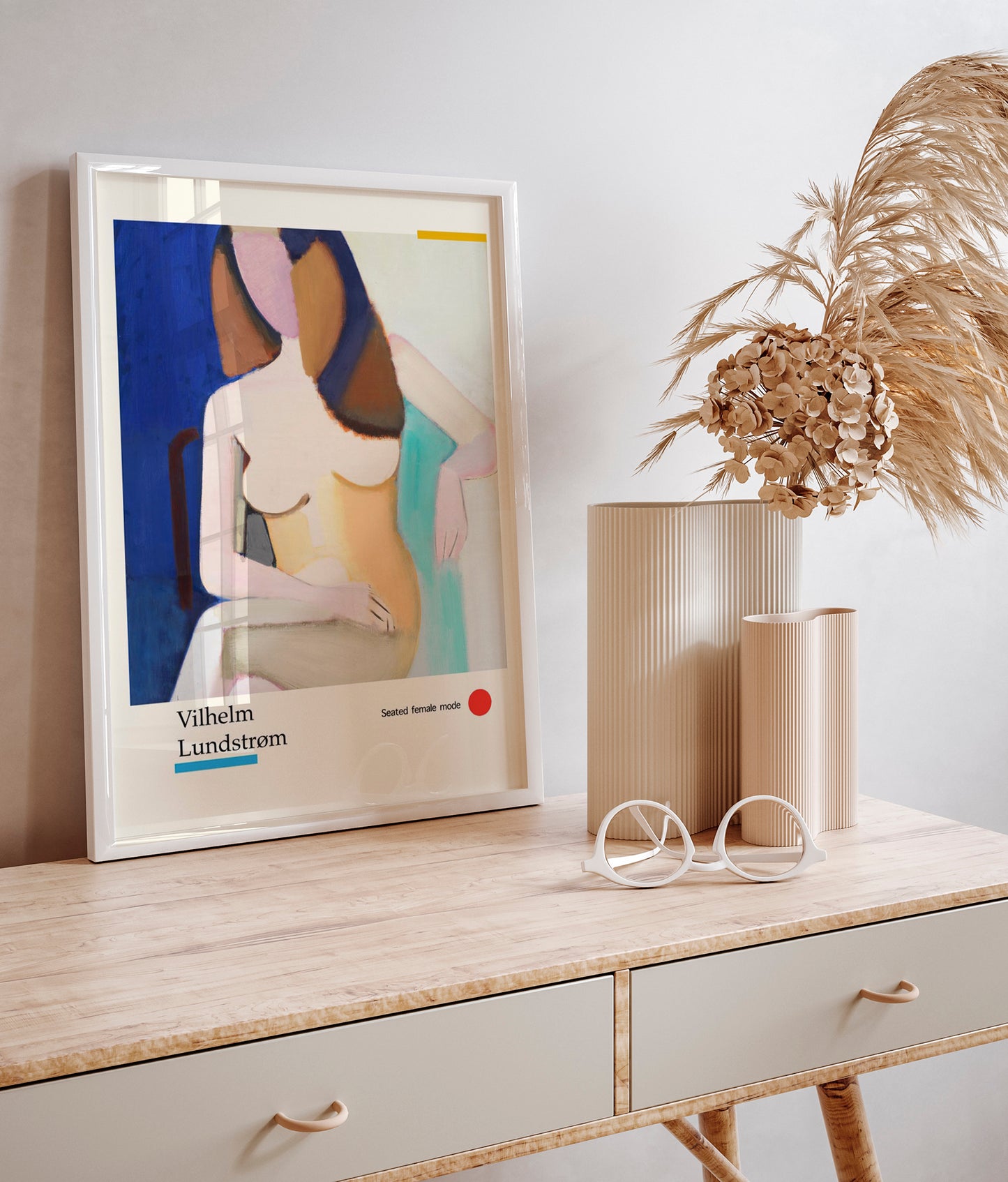 Seated female mode by Vilhelm Lundstroem Exhibition Poster