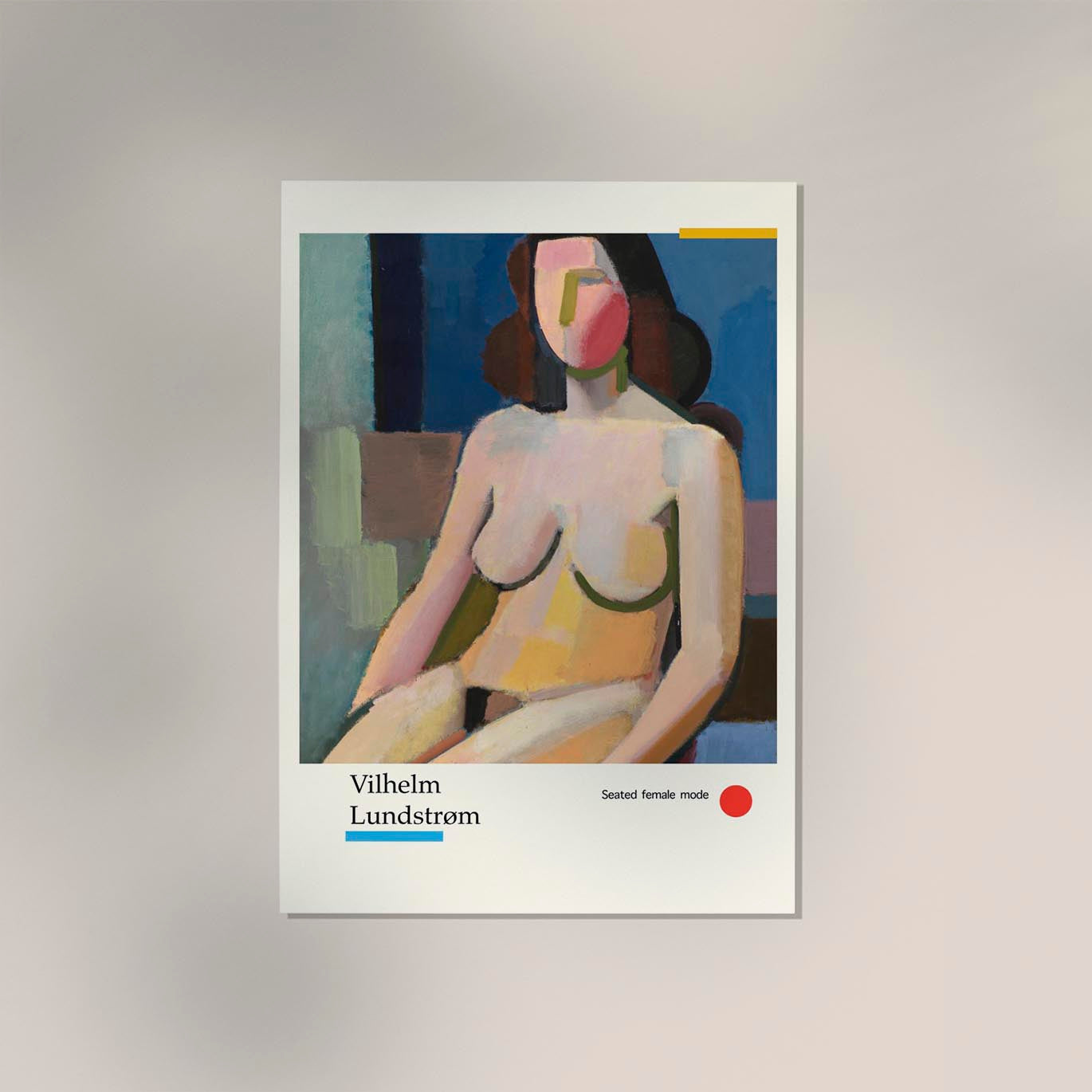 Seated female mode nr 2 by Vilhelm Lundstroem Exhibition Poster