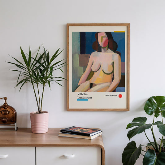 Seated female mode nr 2 by Vilhelm Lundstroem Exhibition Poster