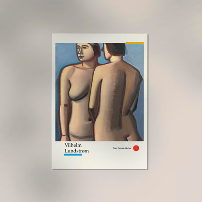 Two Female Nudes by Vilhelm Lundstroem Exhibition Poster