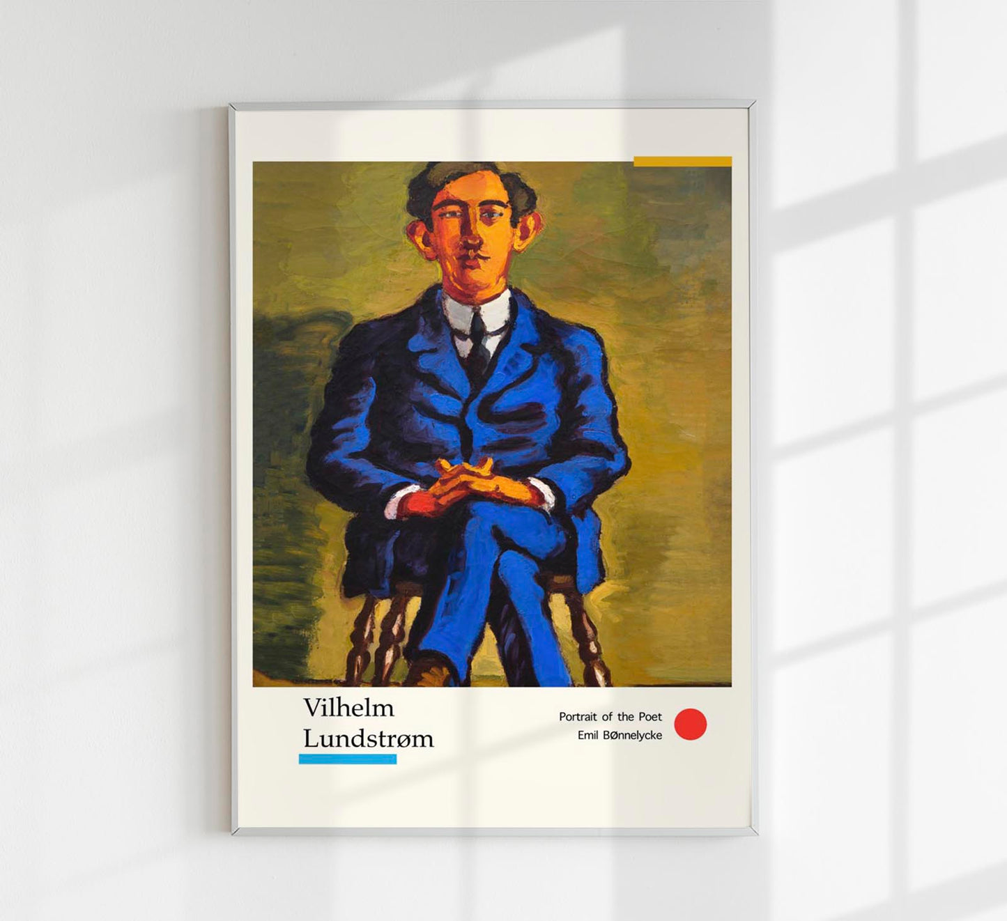 Portrait of the Poet Emil Bønnelycke by Vilhelm Lundstroem Exhibition Poster