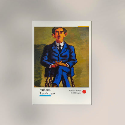 Portrait of the Poet Emil Bønnelycke by Vilhelm Lundstroem Exhibition Poster