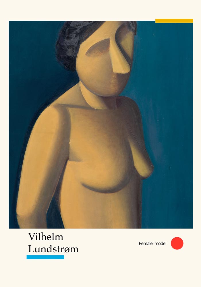 Female Model by Vilhelm Lundstroem Exhibition Poster