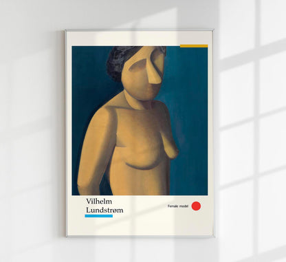 Female Model by Vilhelm Lundstroem Exhibition Poster