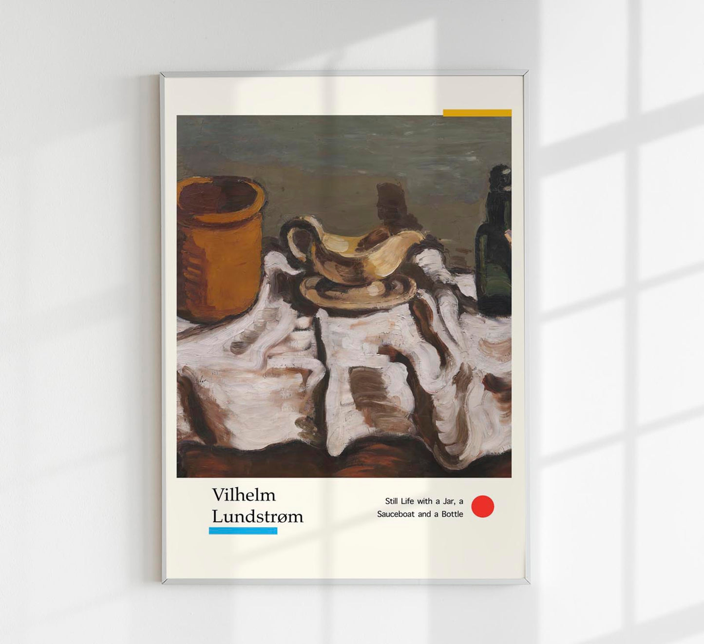 Still Life with a Jar, a Sauceboat and a Bottle by Vilhelm Lundstroem Exhibition Poster