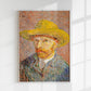 Self-Portrait with a Straw Hat by Van Gogh