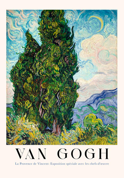 Cypresses Art Poster by Van Gogh